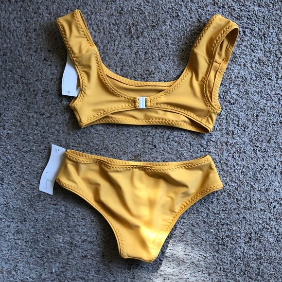 Outerknown Seea Goa Bikini Top and Bottom Saffron - Picture 6 of 6